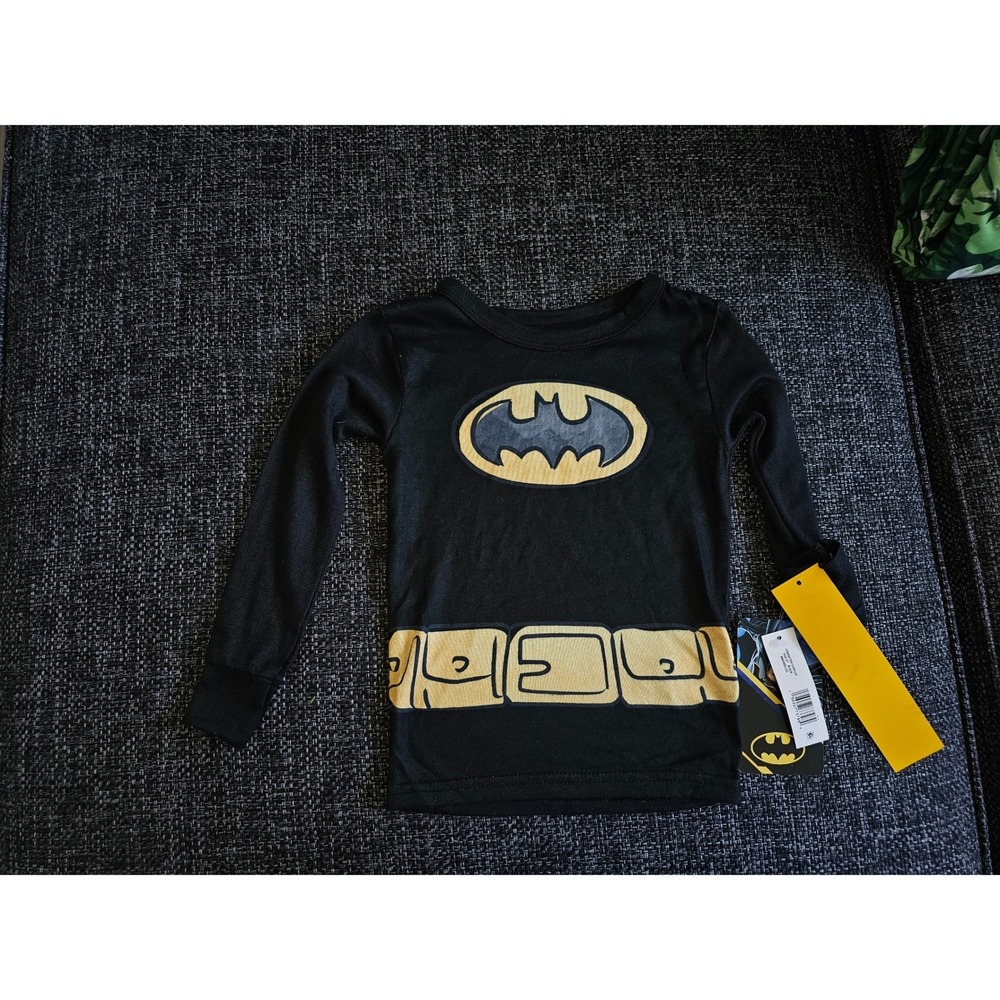 Batman Pajama Top Kids 5T Black New Long Sleeve Graphic Snug Fit DC Comics